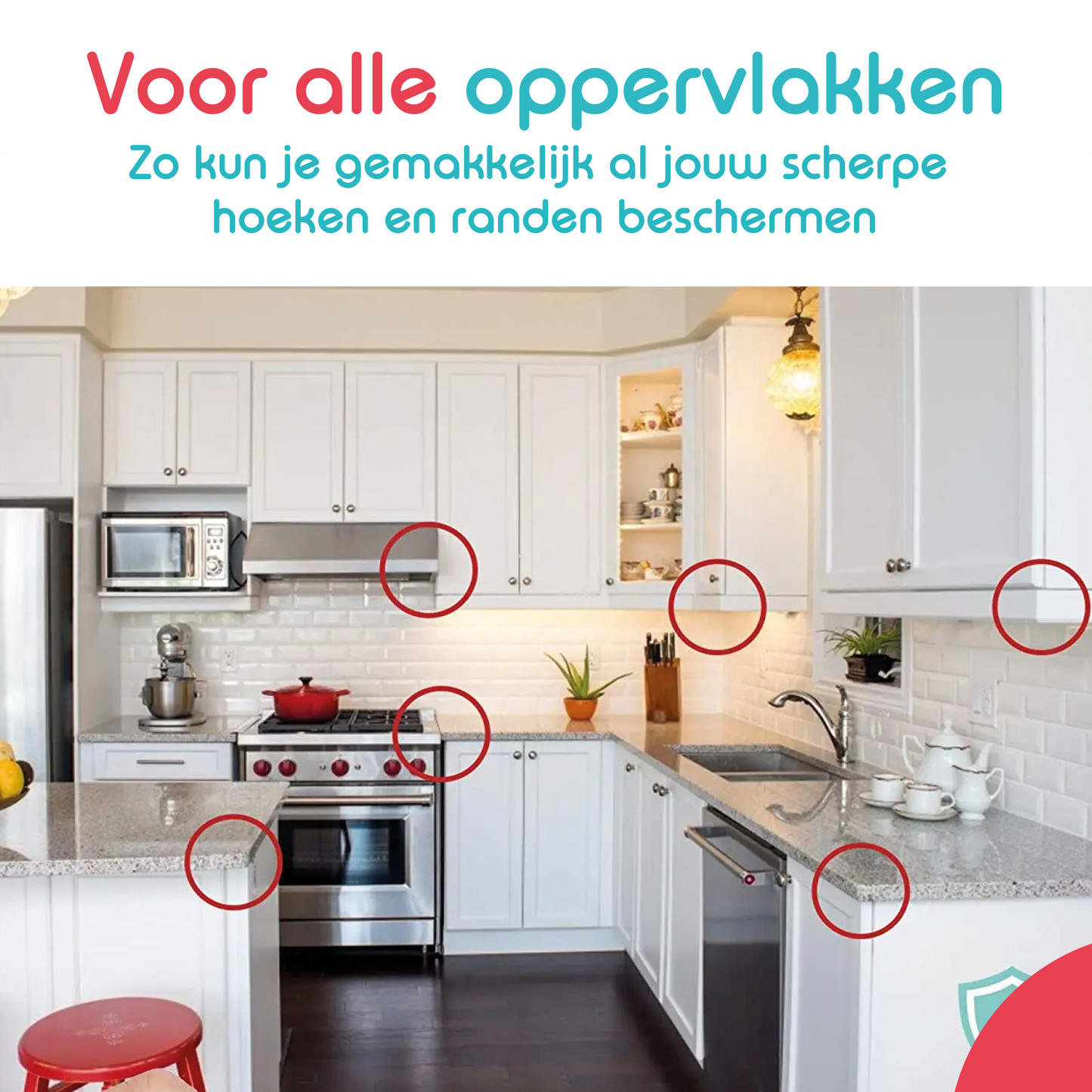 Hoekbeschermers Baby Foam Set van 12 - Bruin