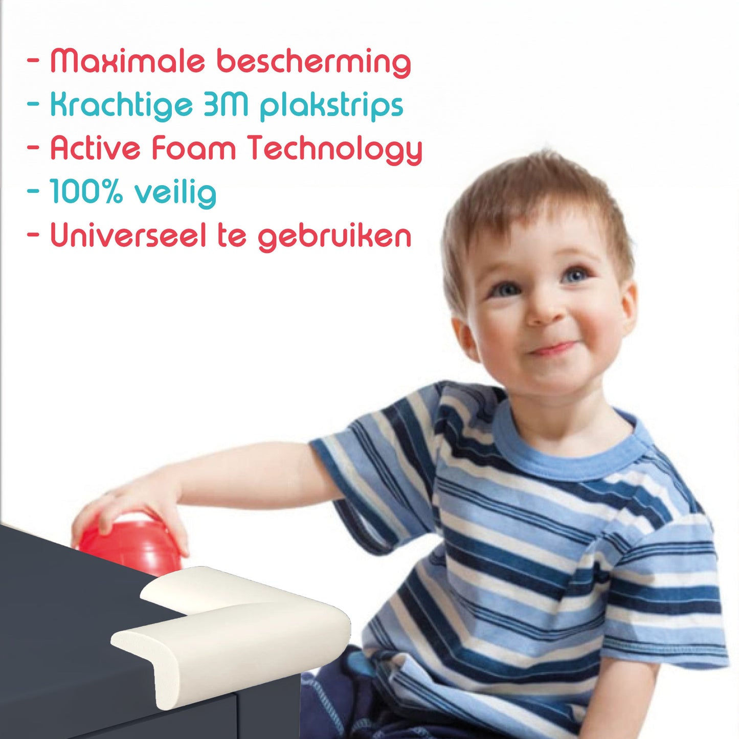 Hoekbeschermers Baby Foam - Set van 12 - Wit