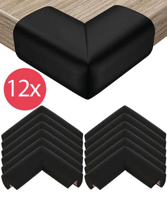 Hoekbeschermers Baby Foam - Set van 12 - Zwart