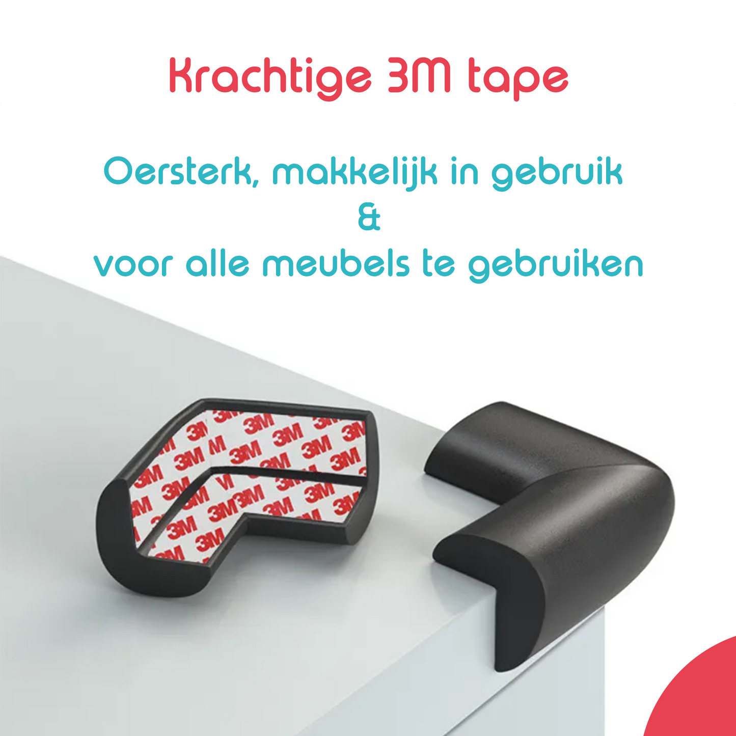 Hoekbeschermers Baby Foam Set van 12 - Bruin