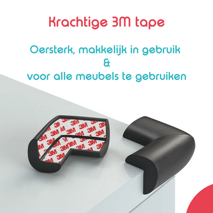 Hoekbeschermers Baby Foam Set van 12 - Bruin