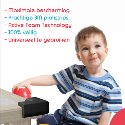 Hoekbeschermers Baby Foam Set van 12 - Bruin