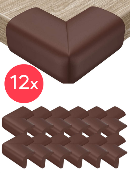 Hoekbeschermers Baby Foam Set van 12 - Bruin
