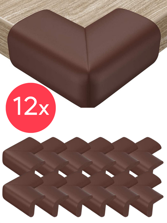 Hoekbeschermers Baby Foam Set van 12 - Bruin
