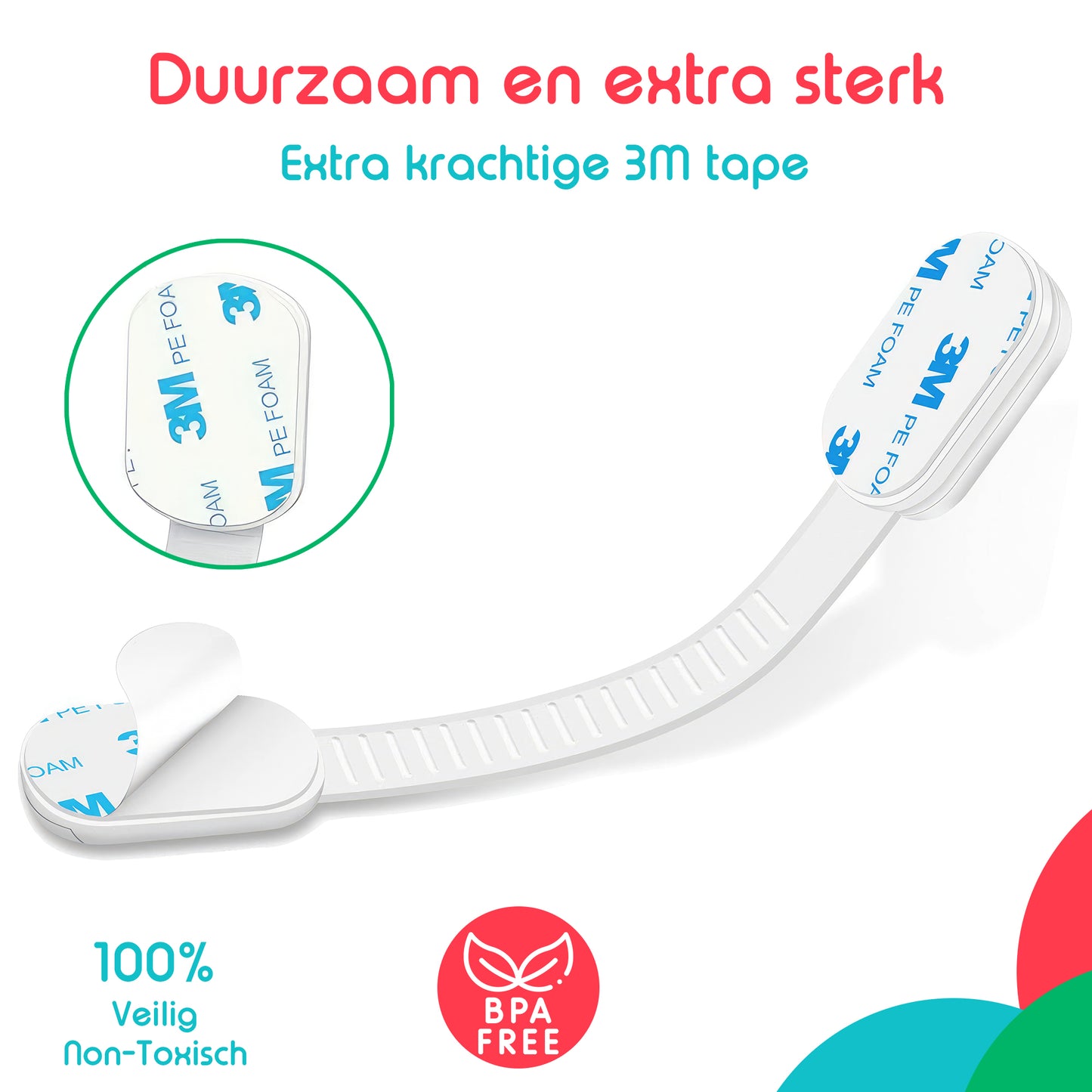 Kinderslot Kast - Kinderbeveiliging Kastjes & Lades - Set van 12 - Wit