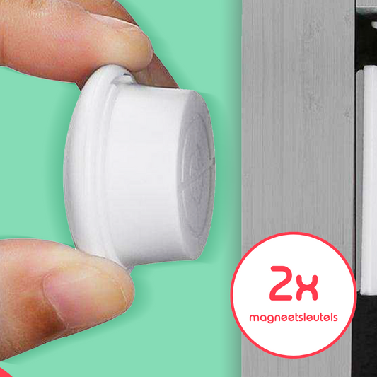 Magneetsleutels Set van 2 - voor gebruik met de Milabubs Kinderslot Kastjes Magneet