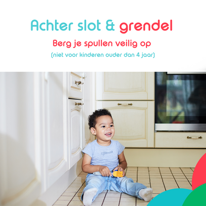 Kinderslot Kastjes - Kastbeveiliging voor Kinderen - 12 Stuks - Zwart