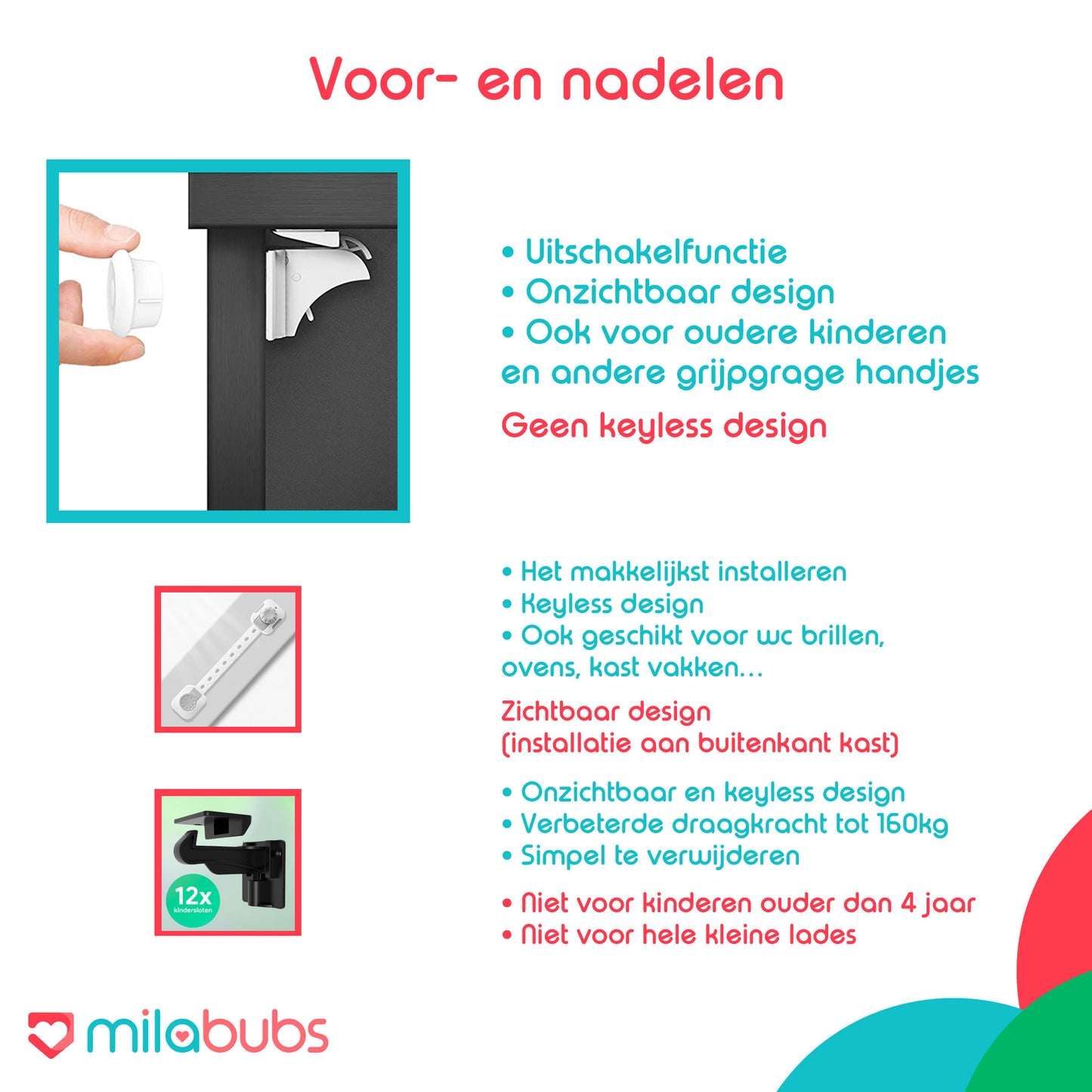 Kinderslot Kastjes Magneet - Kastbeveiliging voor Kinderen - 6 Stuks