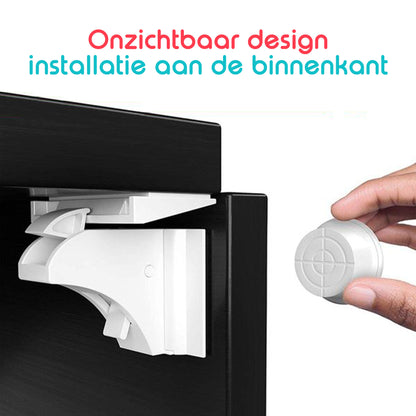 kinderbeveiliging onzichtbaar design, installatie in kast