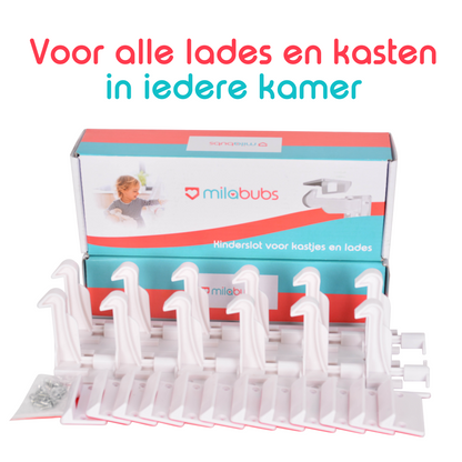 multifunctioneel wit kinderslot, geschikt voor alle kasten en lades in iedere kamer